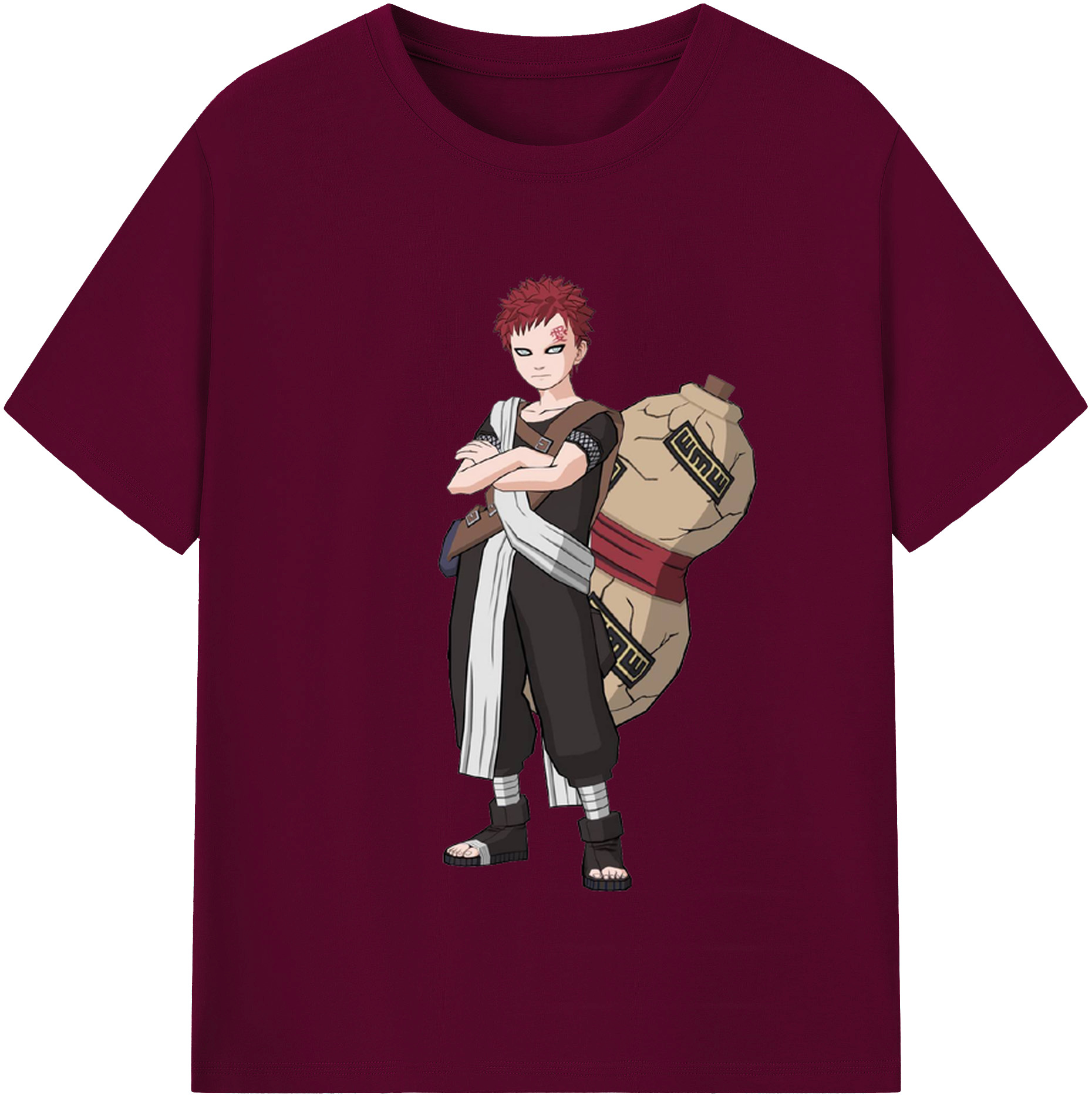 （画像用） NARUTO -ナルト- ガアラ Gaara レディースカジュアルプリントTシャツ（綿100％）